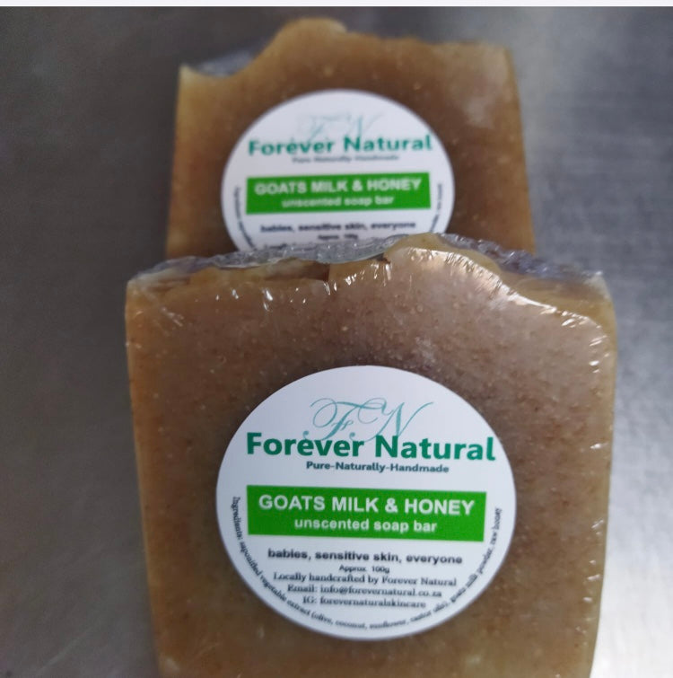 Forever Natural - Goats Milk & Honey - Unscented Soap - 100 g