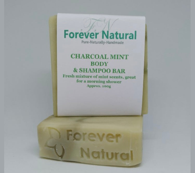 Forever Natural - Charcoal Mint Bar Soap - 100 g