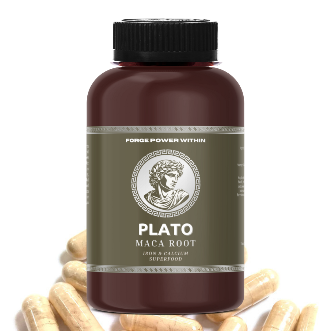 Plato Maca Root - Brotein - Iron and Calcium Superfood - 30/60 Capsules