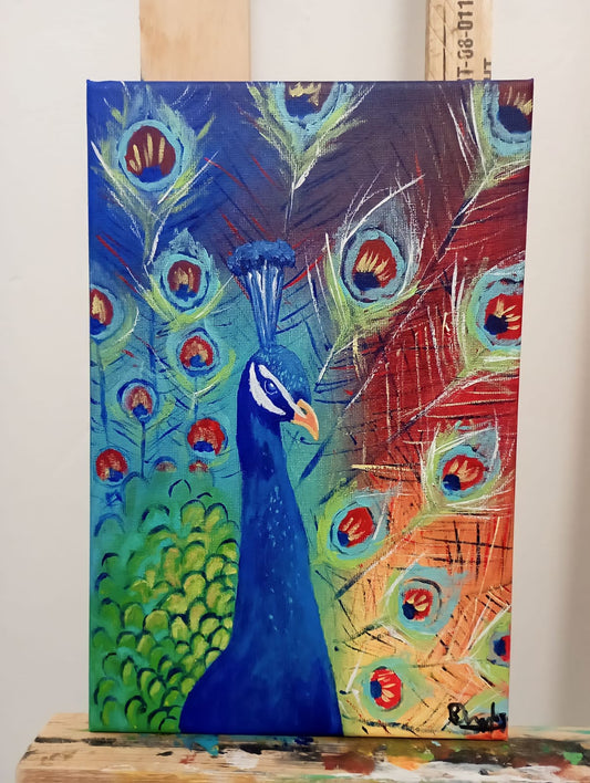 Peacock Canvas Frame