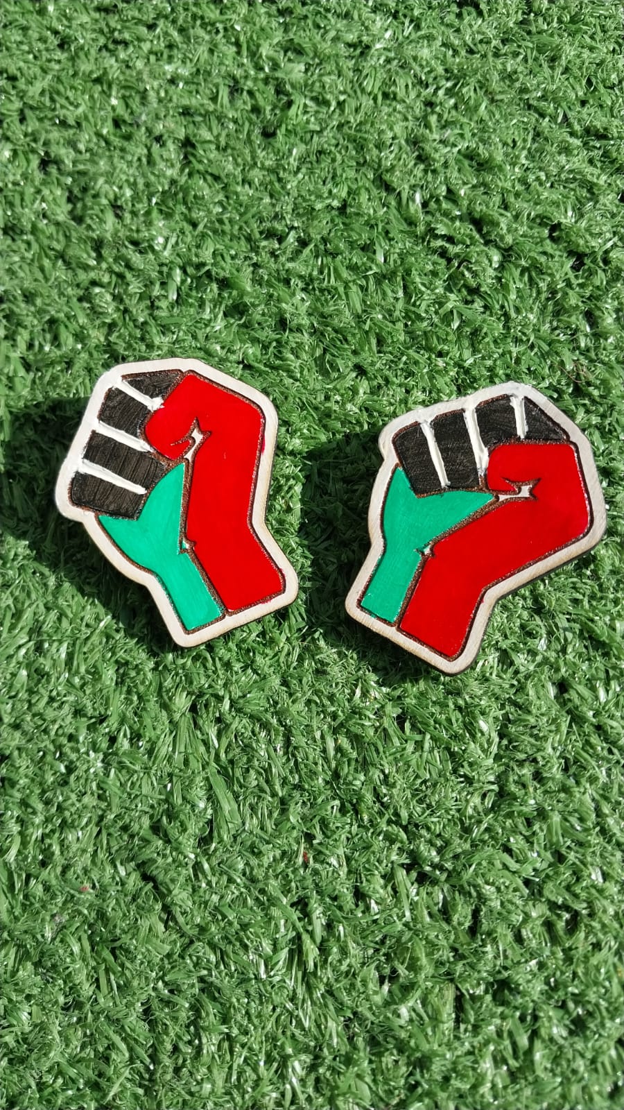 Palestine Amandla Fist Pin Badge