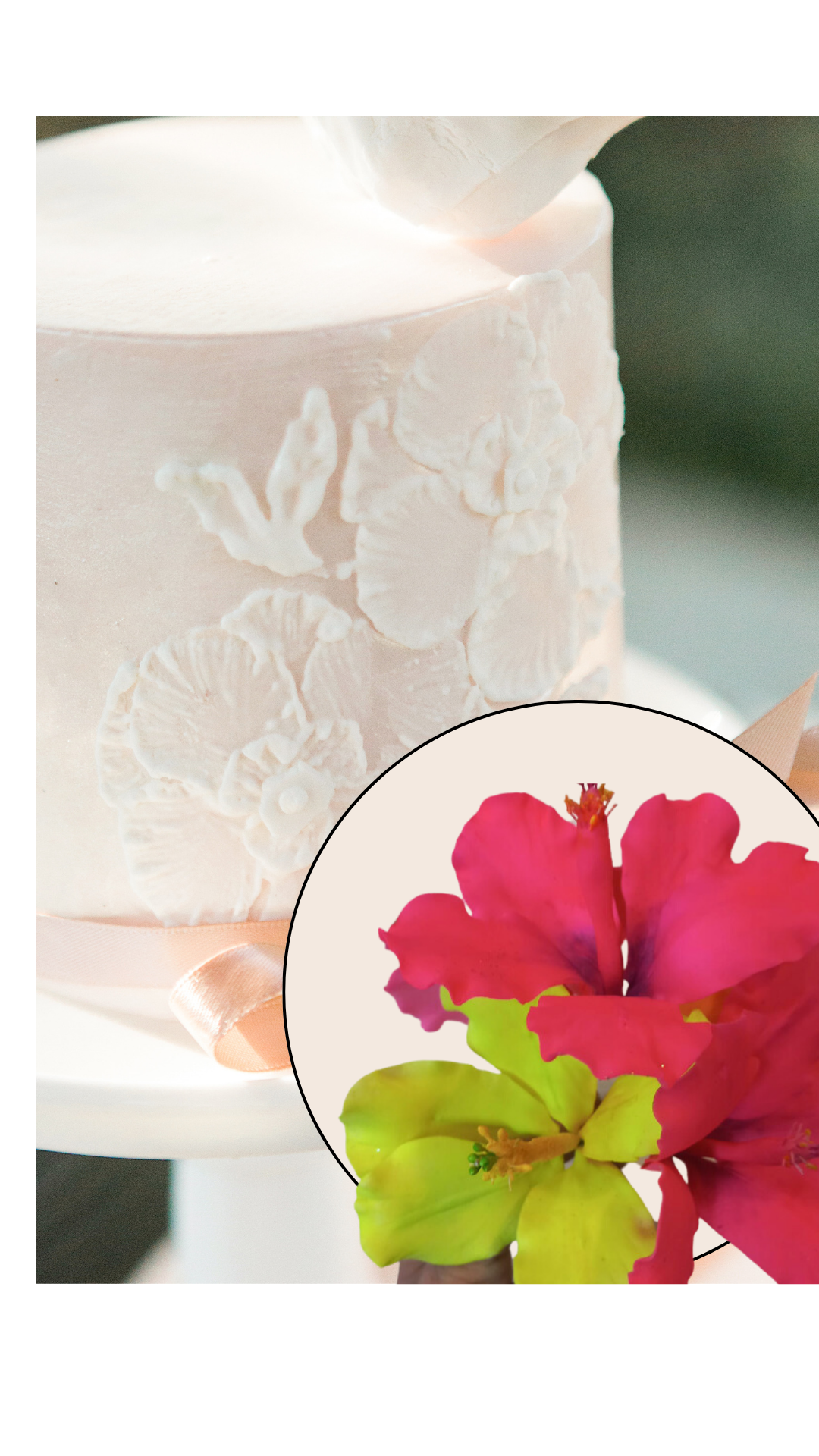 Island Style Hibiscus Gum Paste Flowers