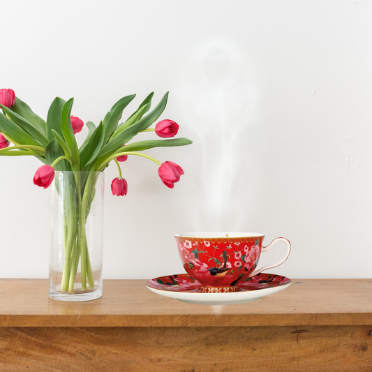 Sroad Cup and Saucer Set - Red