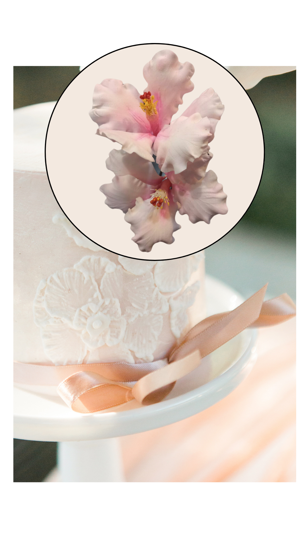 Hibiscus Sugar Flower Cake Decor