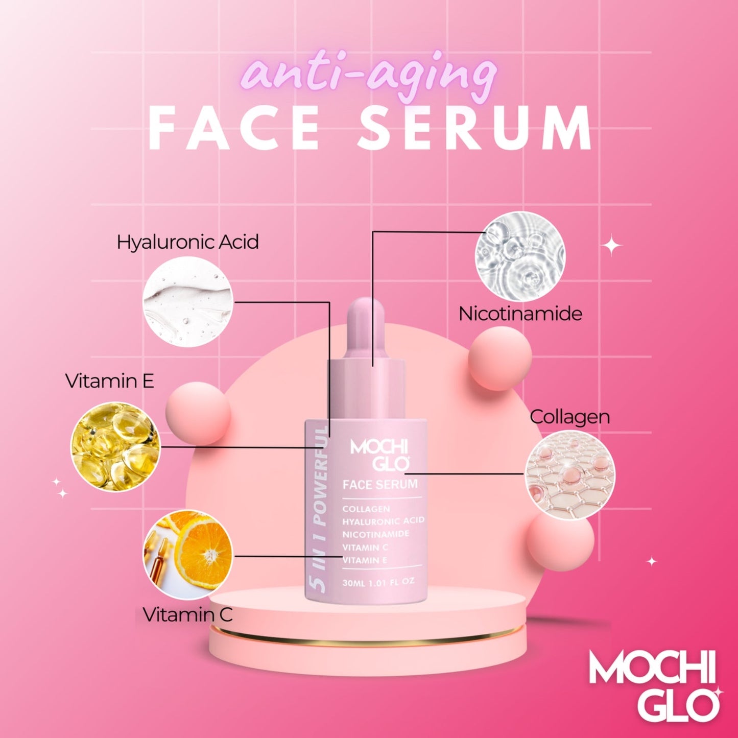 Mochi Glo - Beauty - 5-in-1 Face Serum - 30 ML